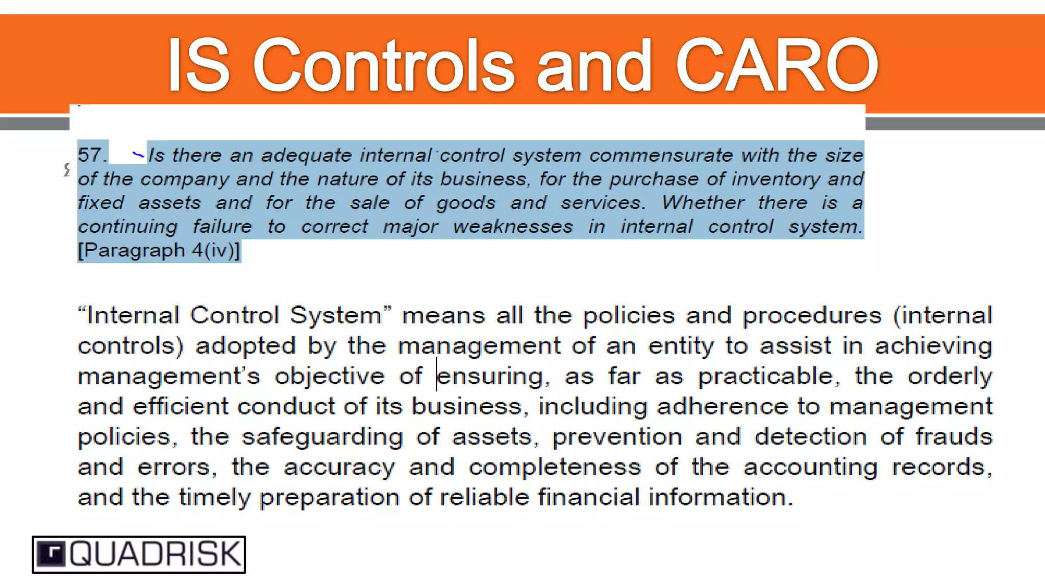 

Para 34 of SA 400

 