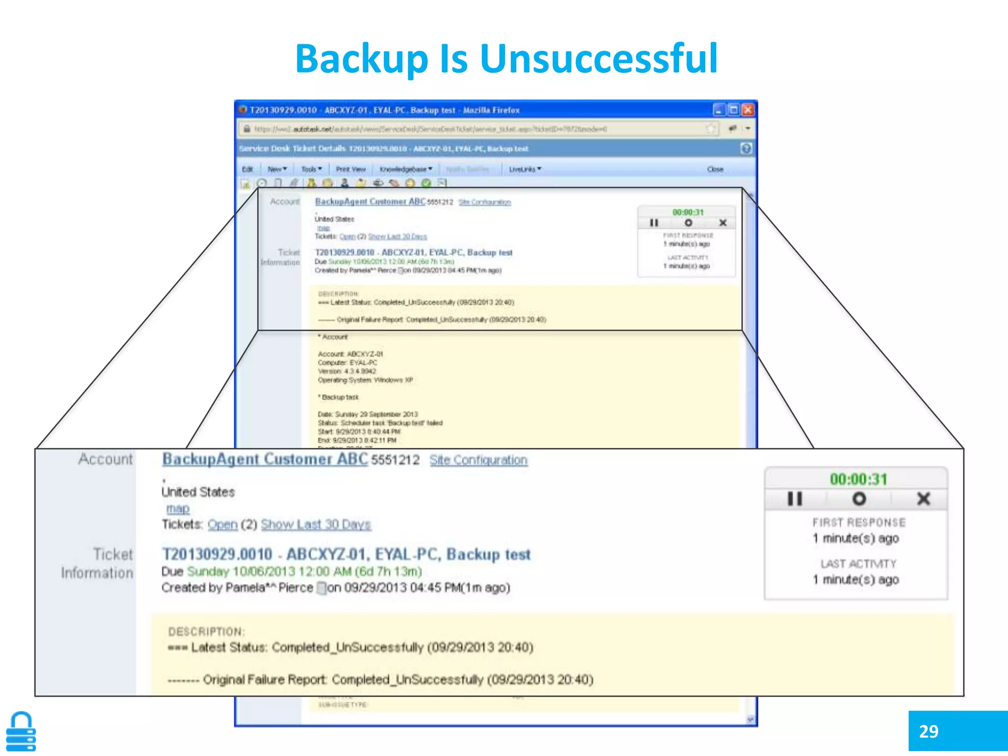 Backup Is Unsuccessful

29

 