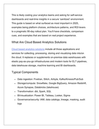 Cloud Analytics 2025: The Ultimate Buyer’s Guide to Smarter, Faster ...