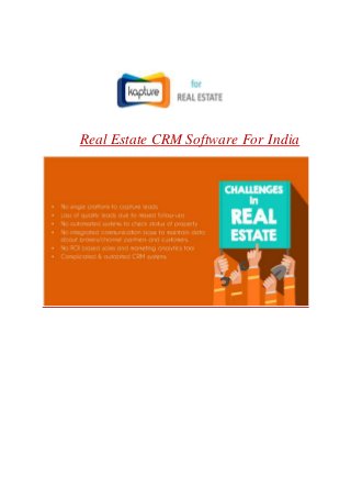 Real Estate CRM Software For India
 