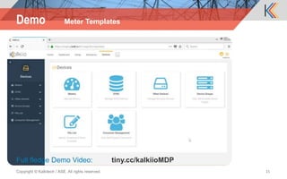 Copyright © Kalkitech / ASE. All rights reserved. 15
Demo Meter Templates
Full fledge Demo Video: tiny.cc/kalkiioMDP
 