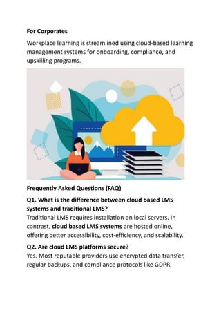 Cloud Based LMS Systems That Transform Modern Education | PDF