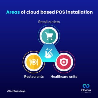 #techtuesdays
Areas of cloud based POS installation
Restaurants
Retail outlets
Healthcare units
 