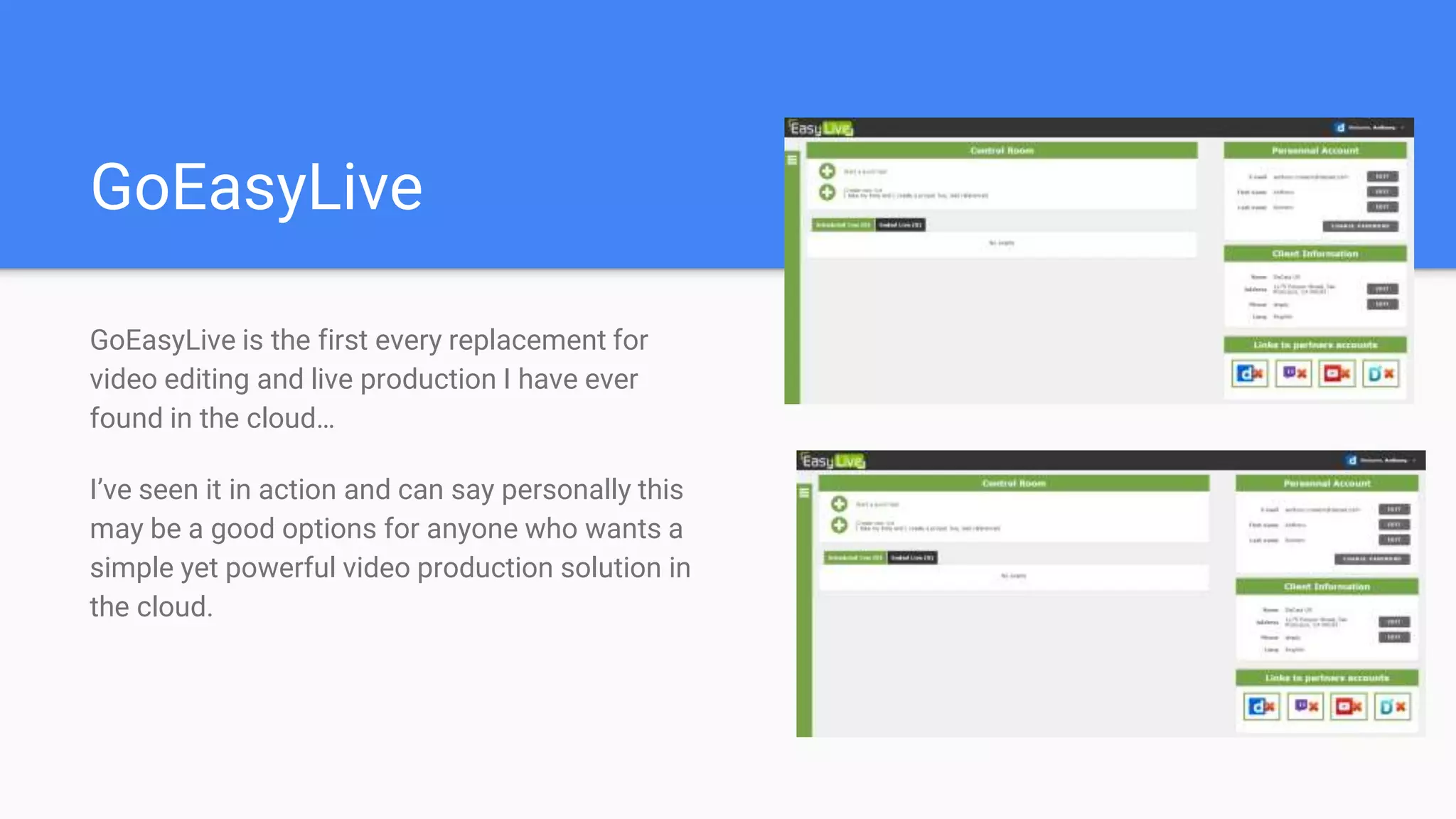 SIENNA NDI
SEINNA NDI provides the
ability to extend the NewTek
NDI protocol over the WAN or
public internet!
Questions for Mark on our
show:
1. What is the pricing?
2. When will it be available
to the public?
 