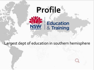 Profile


Largest dept of education in southern hemisphere
 