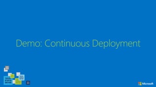Demo: Continuous Deployment
 