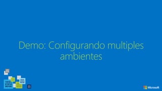 Demo: Configurando multiples
ambientes
 