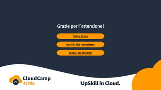 02
Grazie per l’attenzione!
Visita il sito
Iscriviti alla newsletter
Seguici su Linkedin
 