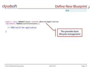 public class MyWebCluster extends AbstractApplication
implements MyWebClusterConstants {

    // TODO build the application

}
 