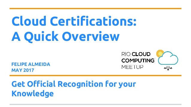 Cloud Certifications Overview