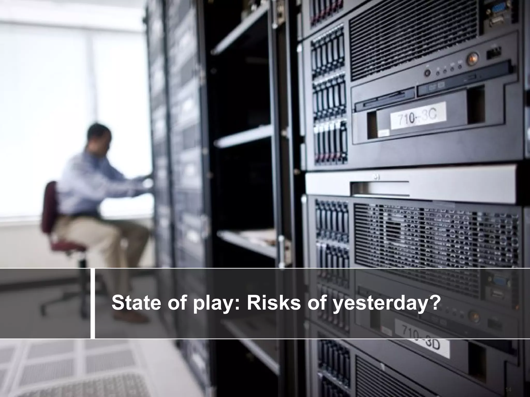 State of play: Risks of yesterday?


           © 2010 SunGard. | www.sungard.co.uk   14
 