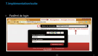 7.Implémentation/suite

o

Fenêtré de login

27

 