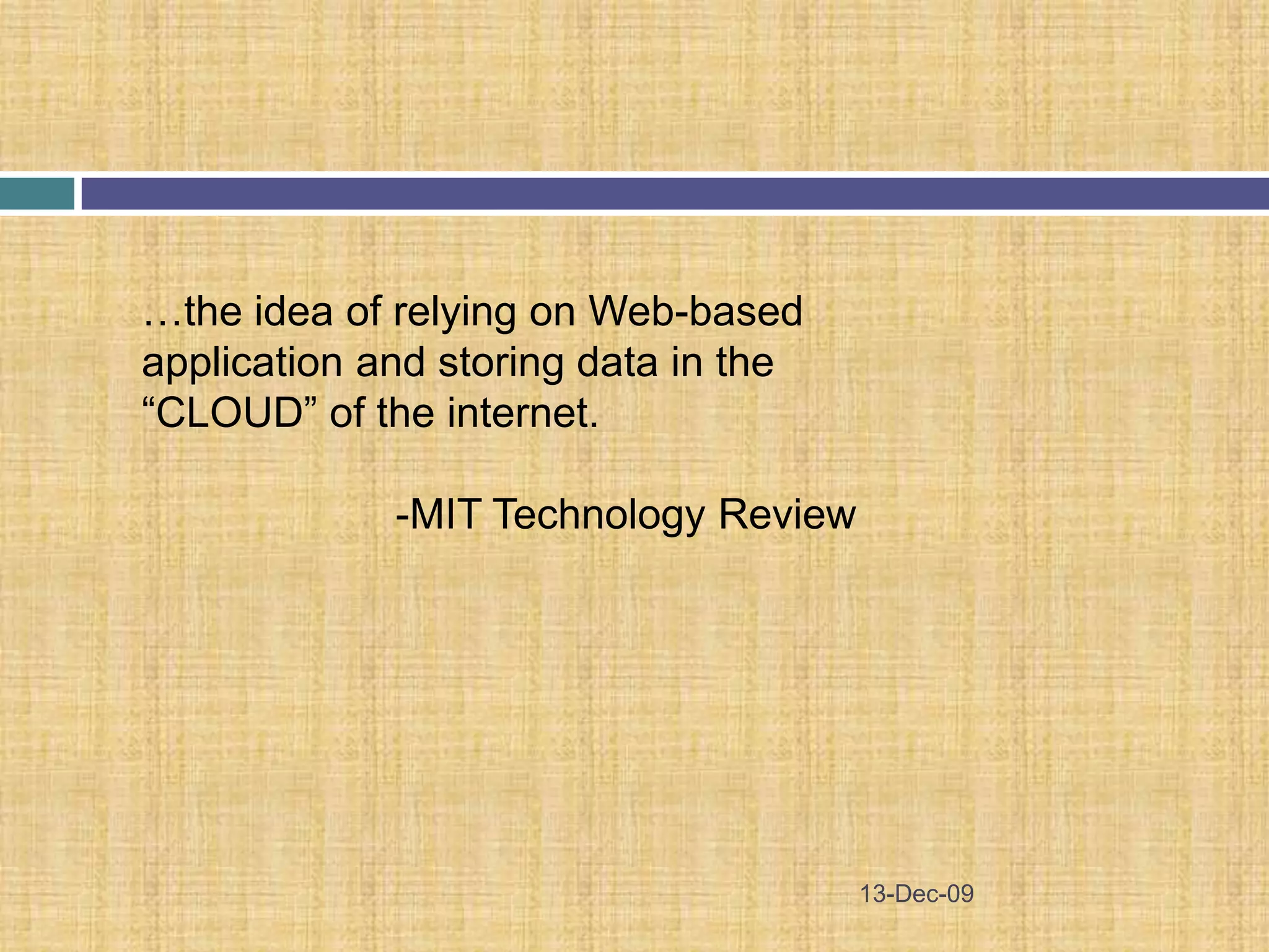 Services Provided by Cloud Computing