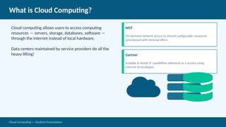 Comprehensive Student Introduction to Cloud Computing Concepts and ...