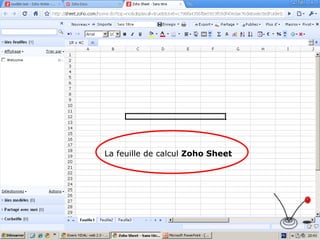 La feuille de calcul  Zoho Sheet 