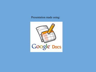 Presentation made using:
 