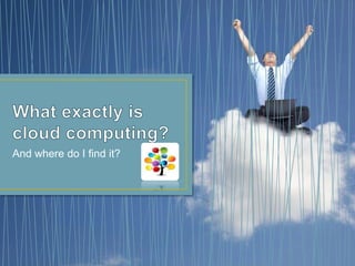 What exactly is cloud computing? And where do I find it? 