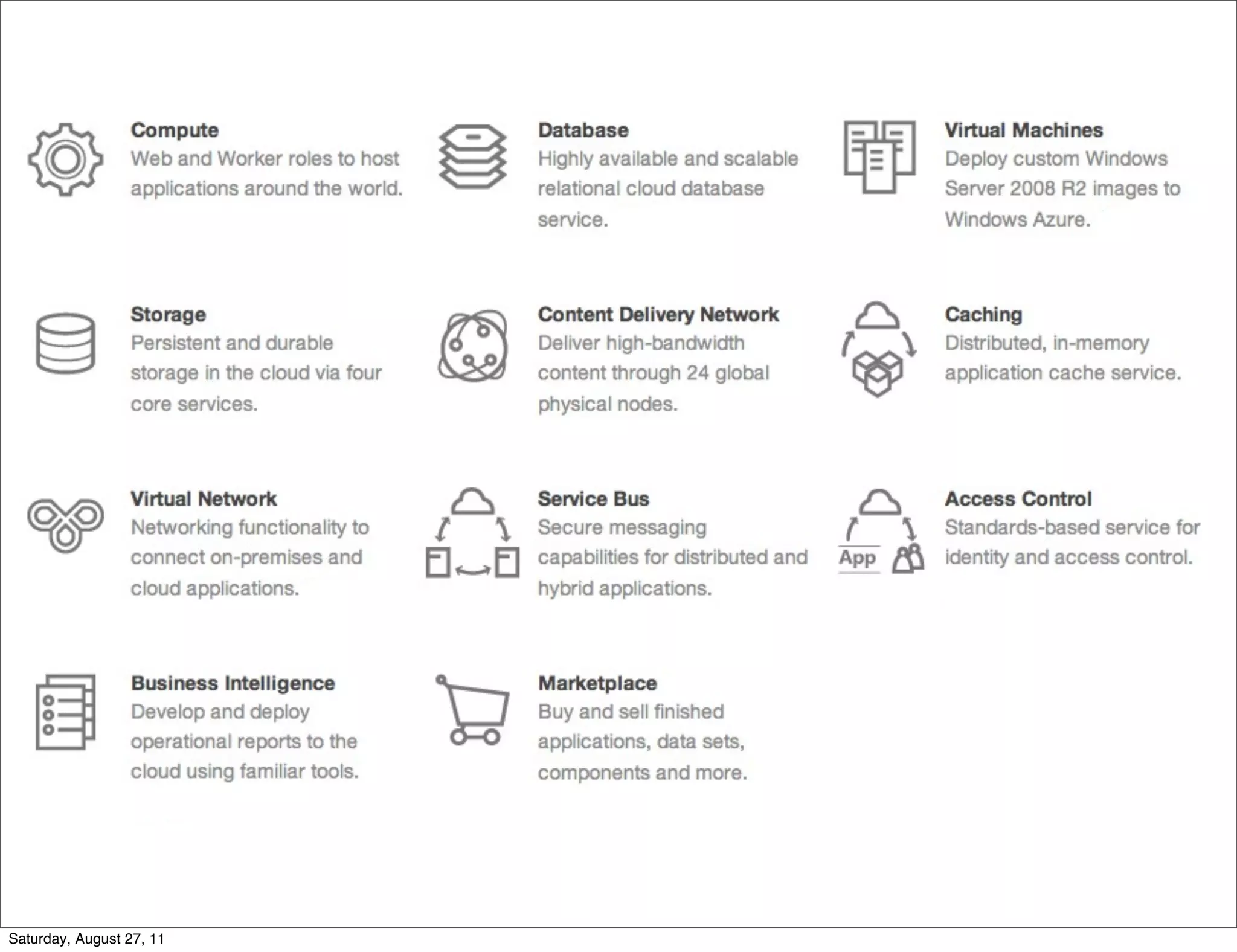 Saturday, August 27, 11 