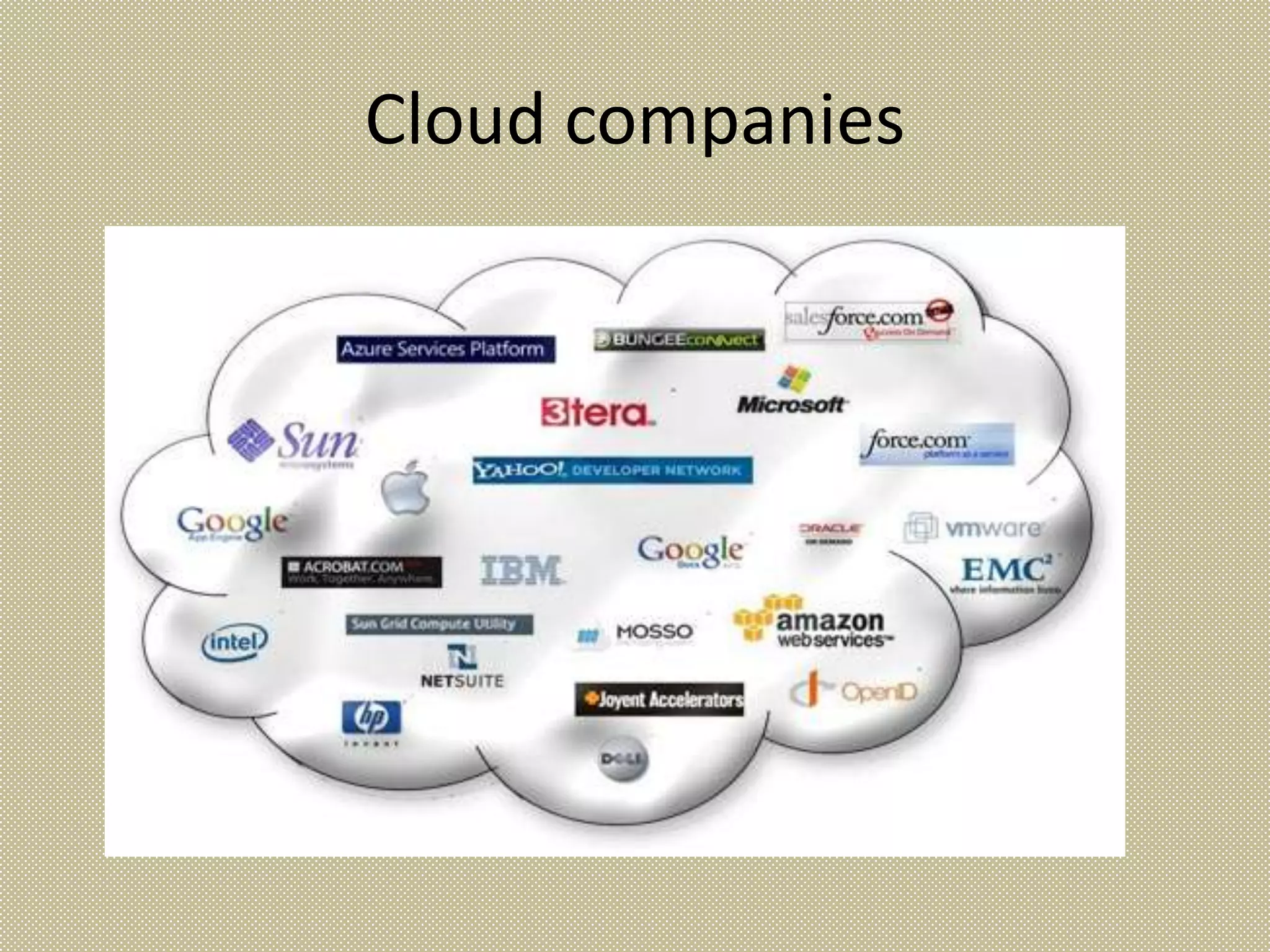 Cloud companies
 