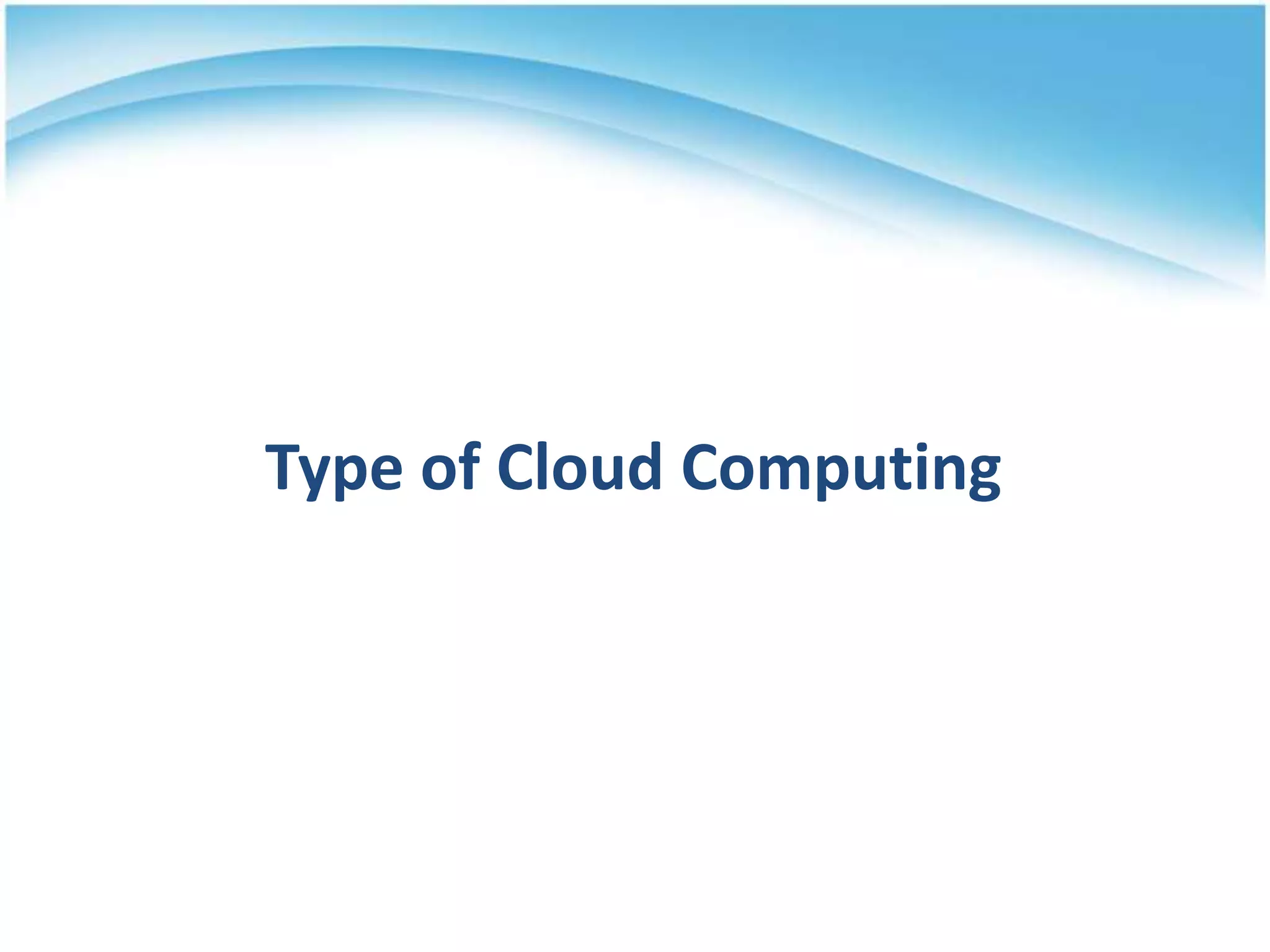Type of Cloud Computing
 