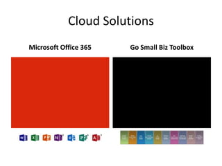 Cloud Solutions
Microsoft Office 365 Go Small Biz Toolbox
 