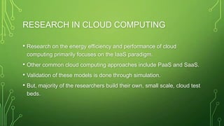 Research in Cloud Computing | PPTX