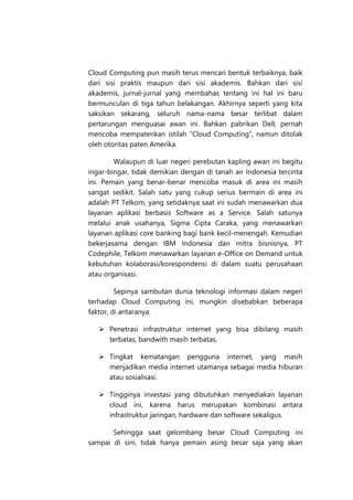 makalah Cloud computing | PDF