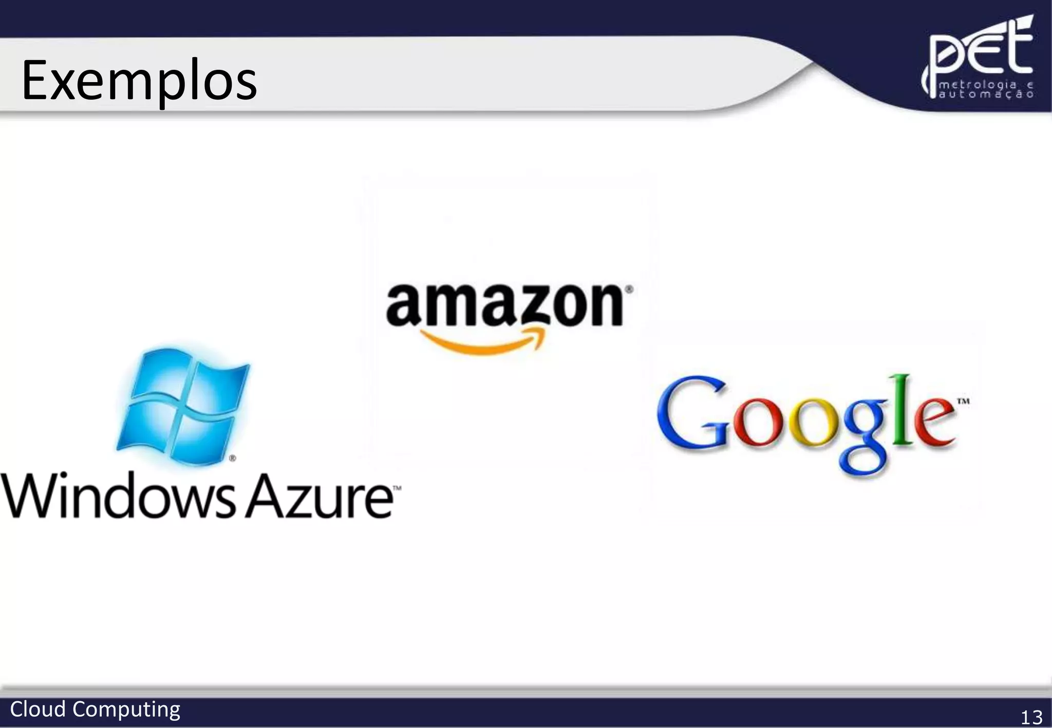 Cloud Computing 13
Exemplos
 