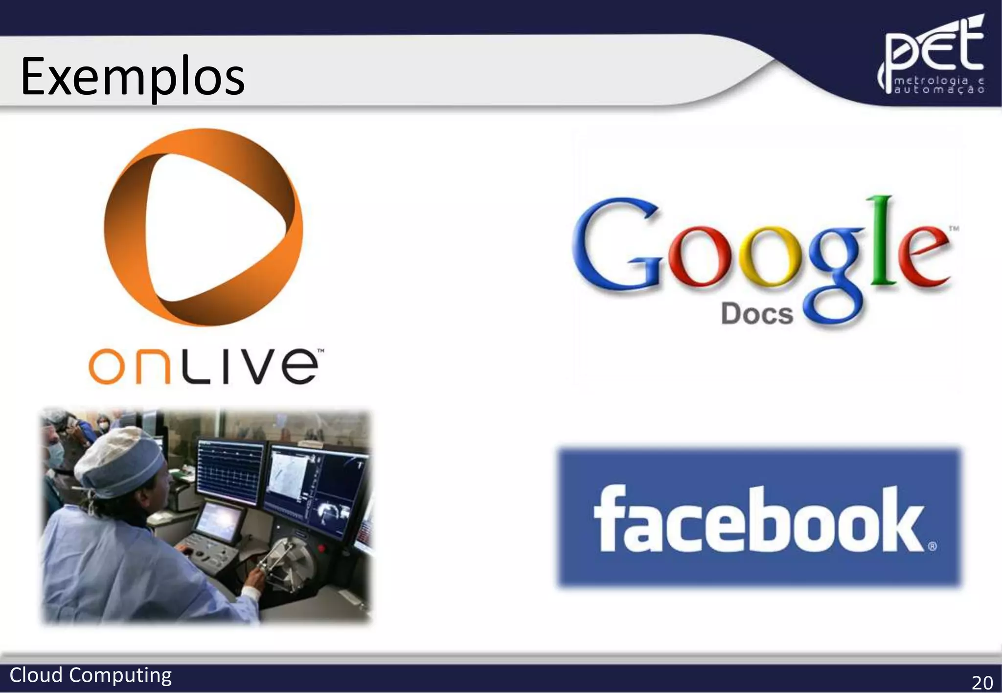 Cloud Computing 20
Exemplos
 