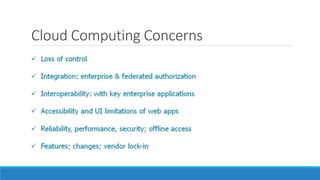 Cloud Computing Concerns
 