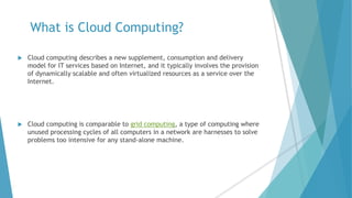 Basic Overview Of Cloud Computing | PPTX