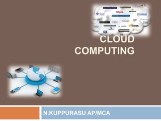 CLOUD
COMPUTING
N.KUPPURASU AP/MCA
 