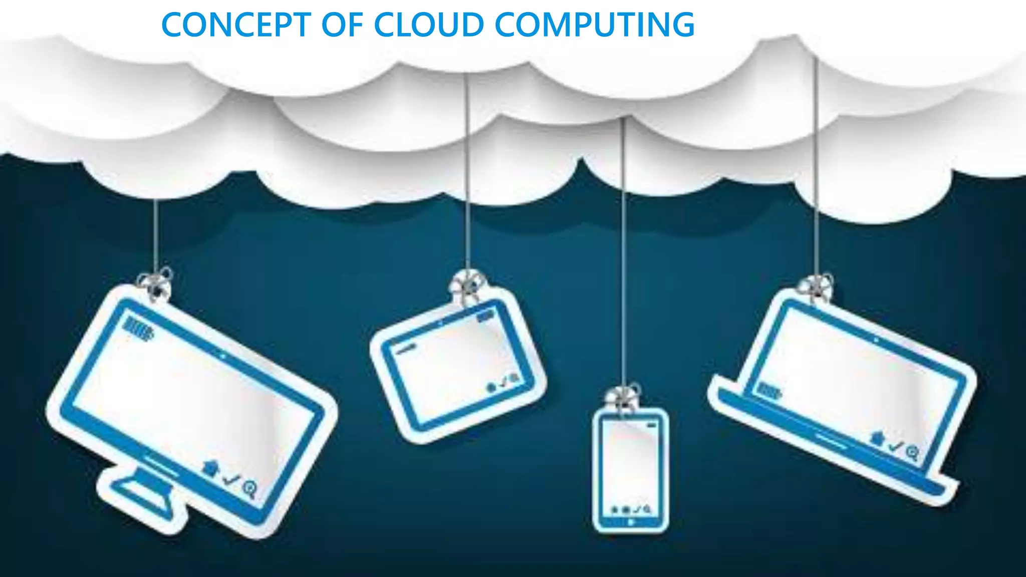  Help to reduce technology cost .
 To increase the capacity , reliability and
performance for some type of automation
activities.
 For made strong inroads into other commercial
sectors.
 To find more applications in library science.
 To pushes hardware into abstract level.
Uses Of Cloud Computing In Library
CONCEPT OF CLOUD COMPUTING
 