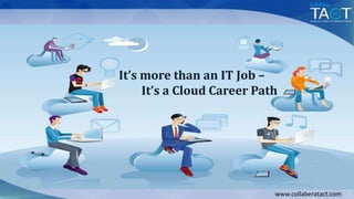 It’s more than an IT Job –
It’s a Cloud Career Path
www.collaberatact.com
 