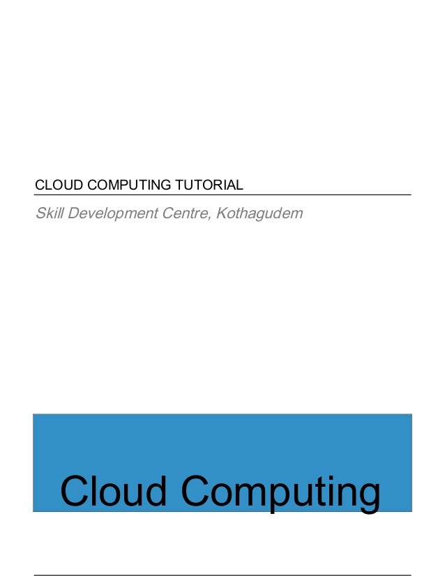 Cloud computing notes