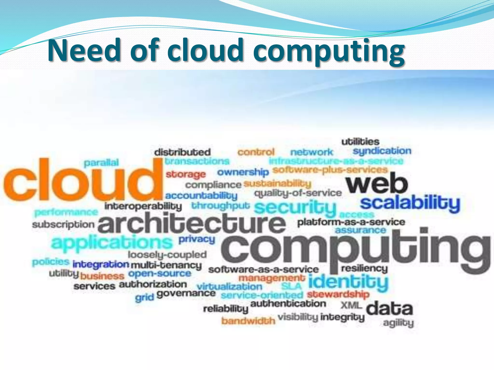 Need of cloud computing
 
