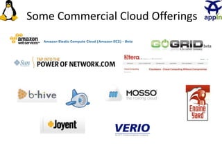 Some Commercial Cloud Offerings
12
 