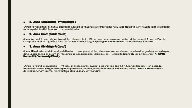 Teknologi Cloud Computing Teknologi Awan