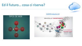Ed il futuro… cosa ci riserva?
EVENTO Industria 4.0
 
