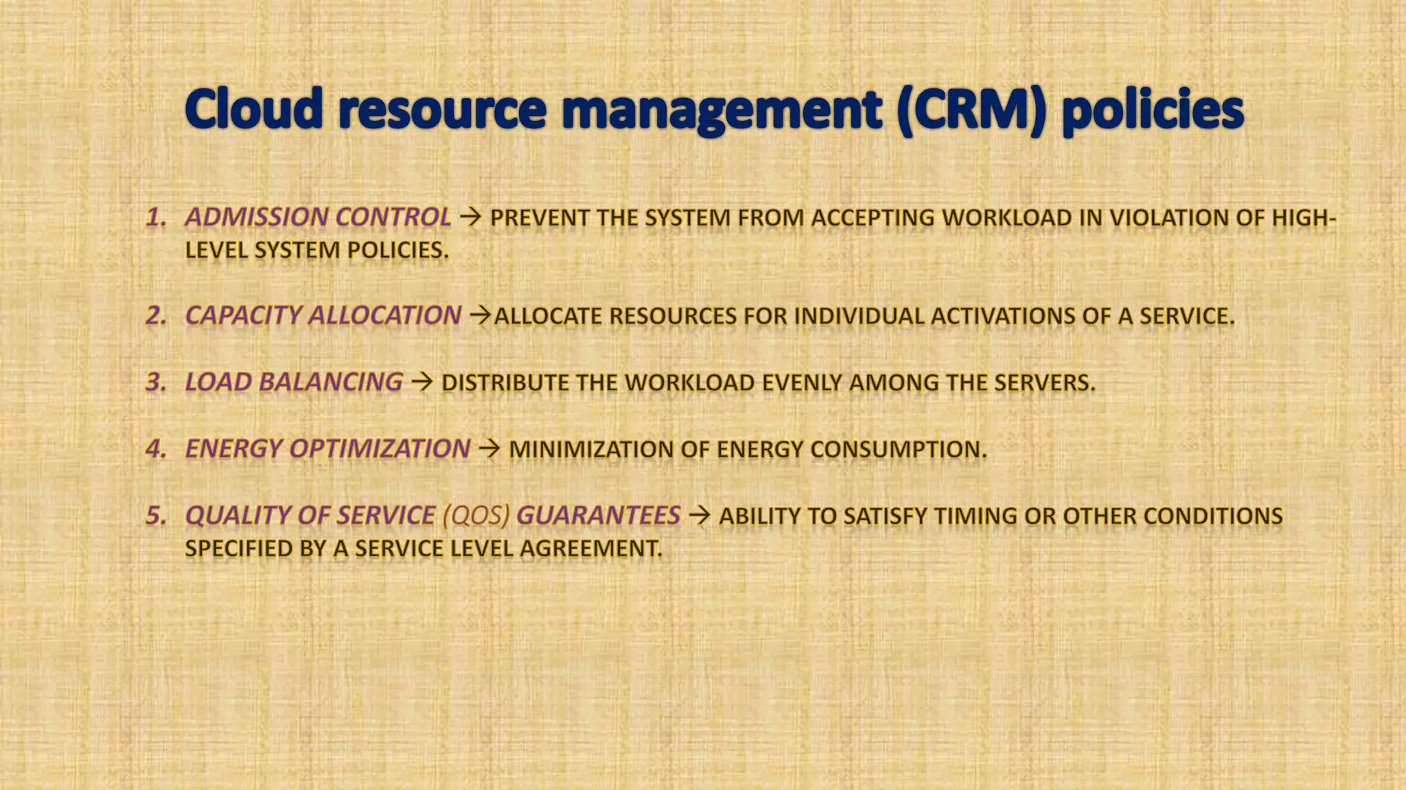 Cloud Resource Management