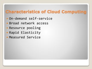 Cloud computing and Cloud Security - Basics and Terminologies | PPTX