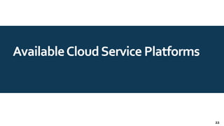 AvailableCloudService Platforms
22
 