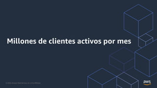 © 2020, Amazon Web Services, Inc. or its Affiliates.
Millones de clientes activos por mes
 