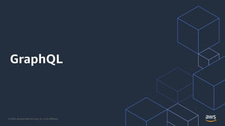 © 2020, Amazon Web Services, Inc. or its Aﬃliates.
GraphQL
 