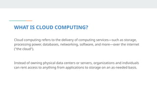 Presentation on CLOUD COMPUTING (21 Slides) | PPTX