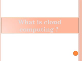What is cloud
computing ?
 