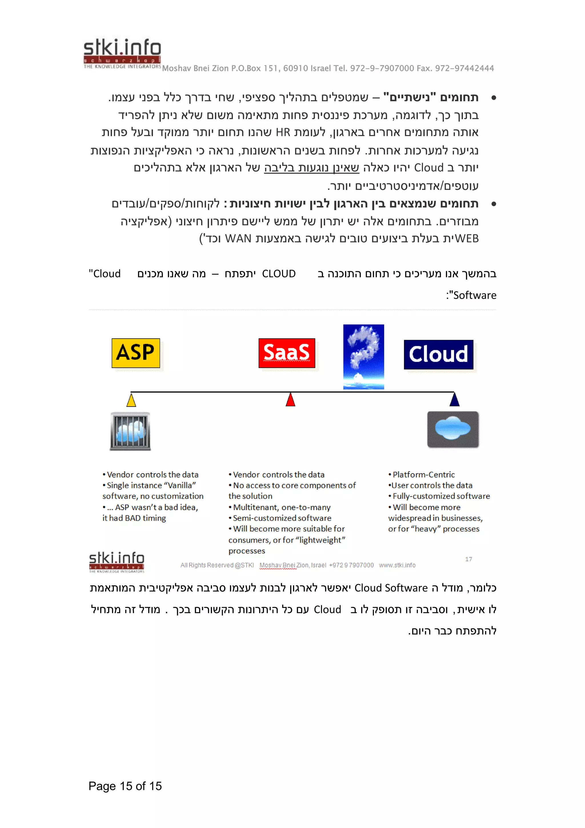 Cloud Computing round table (Hebrew) summary