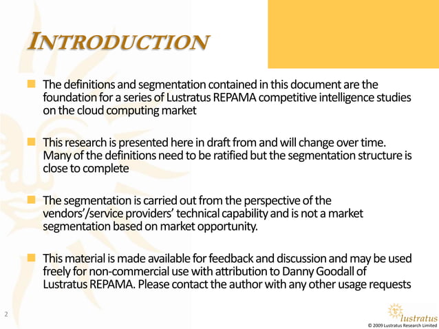 A Market Landscape/Taxonomy/Segmentation Model for Cloud Computing Rev ...