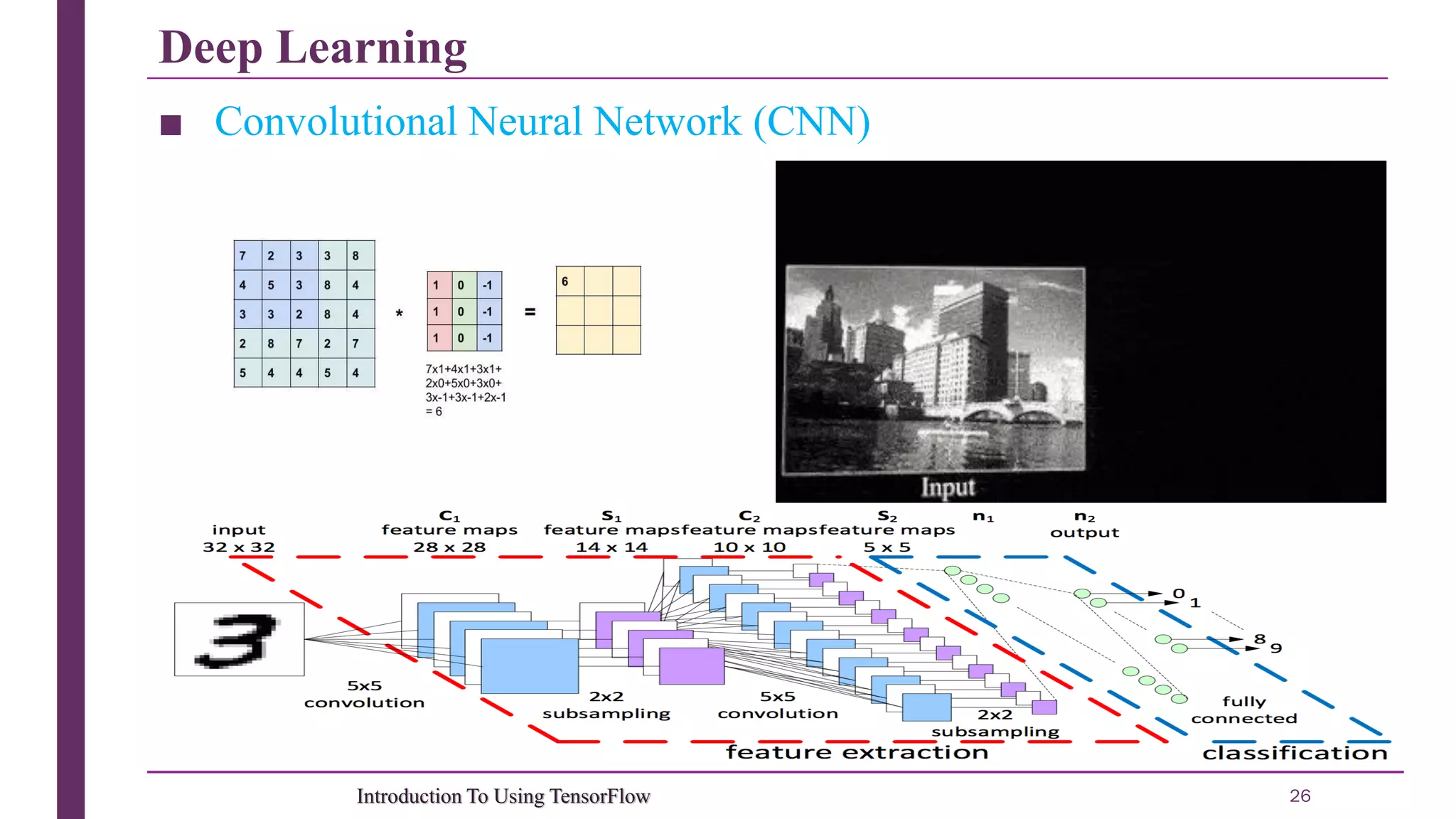 Deep Learning 26Introduction To Using TensorFlow ■ Convolutional Neural Network (CNN) 