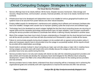 Cloud Computing Outages - Analysis of Key Outages 2009 - 2012  Slide 12
